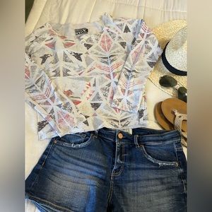 Volcom long sleeve, off the shoulder tee, size XS